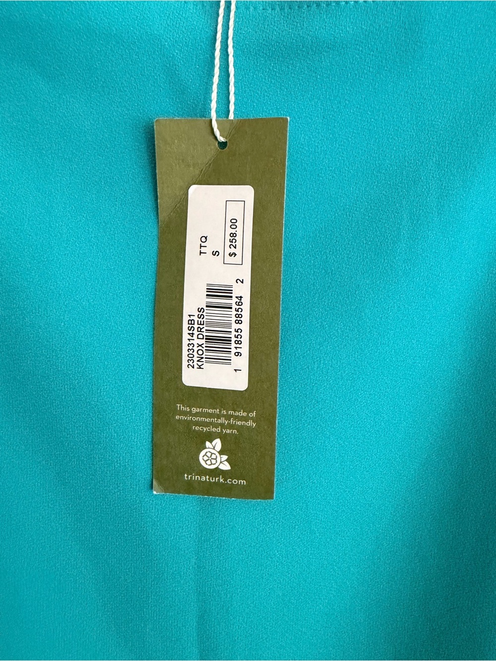 NWT Trina Turk Off-Shoulder Teal Knox Dress Size Small - Picture 6 of 6